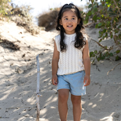 LITTLE DUTCH. Παντελονάκι κοντό υφασμάτινο Denim - Νο 92