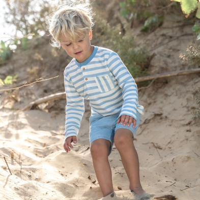 LITTLE DUTCH. Παντελονάκι κοντό με κορδόνι Denim - Νο 98