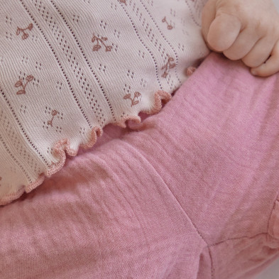 LITTLE DUTCH. Παντελονάκι κοντό ροζ Pink Blush - Νο 50