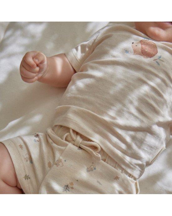 LITTLE DUTCH. Παντελονάκι κοντό κρεμ Forest Nature - Νο 68