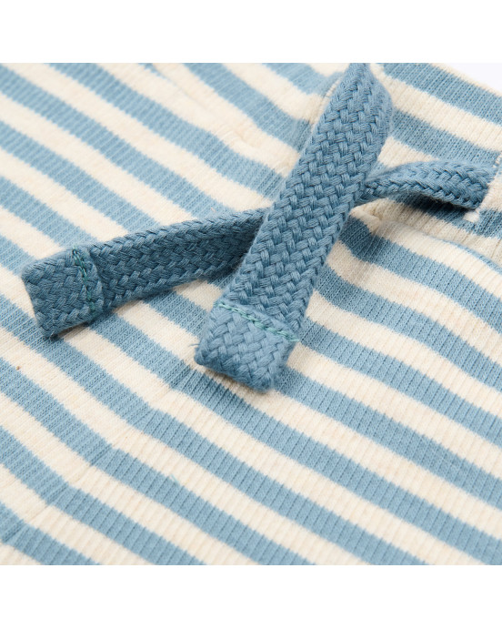 LITTLE DUTCH. Παντελονάκι κοντό μπλε Stone Blue stripe - Νο 50