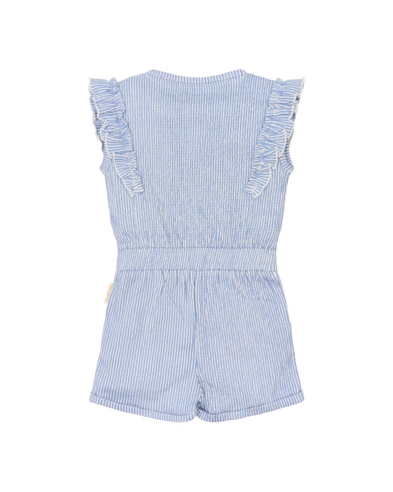 LITTLE DUTCH. Ολόσωμη φόρμα με βολάν Denim Blue Stripe - Νο 86