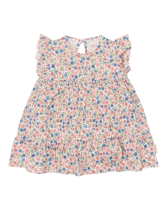 LITTLE DUTCH. Φορεματάκι αμάνικο με βολάν Meadow Flowers - Νο 104