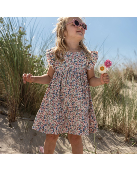 LITTLE DUTCH. Φορεματάκι αμάνικο με βολάν Meadow Flowers - Νο 104