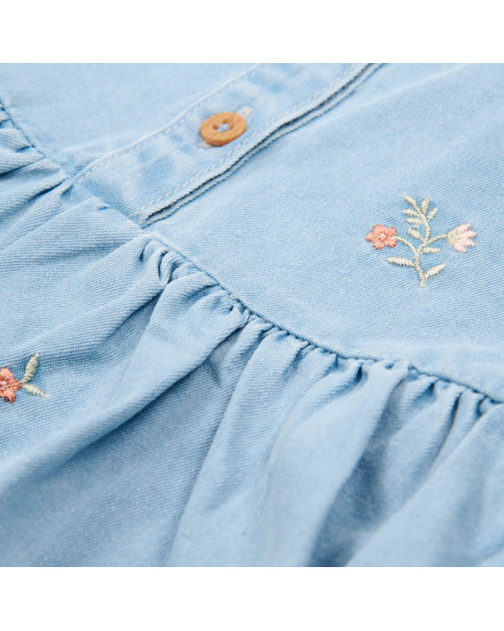 LITTLE DUTCH. Φορεματάκι κοντομάνικο Denim - Νο 98