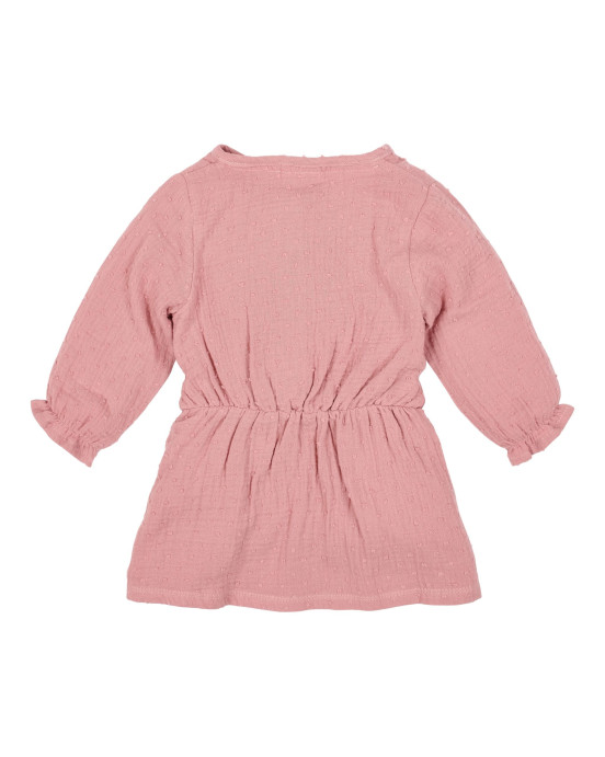 LITTLE DUTCH. Φορεματάκι μακρυμάνικο Pink Blush - Νο 92