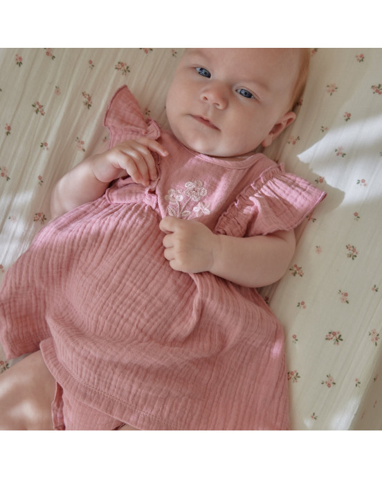 LITTLE DUTCH. Σετ φορεματάκι με σορτσάκι Pink Blush - Νο 62