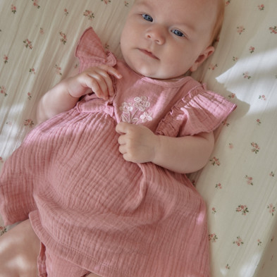 LITTLE DUTCH. Σετ φορεματάκι με σορτσάκι Pink Blush - Νο 68