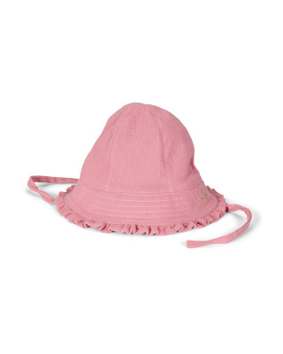 LITTLE DUTCH. Βρεφικό καπέλο ήλιου Pink Blush - Νο 1 (0-3 μηνών)