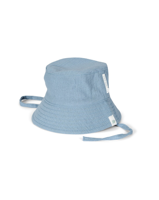 LITTLE DUTCH. Βρεφικό καπέλο ήλιου Stone Blue - Νο 2 (3-6 μηνών)