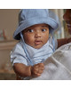 LITTLE DUTCH. Βρεφικό καπέλο ήλιου Stone Blue - Νο 2 (3-6 μηνών)