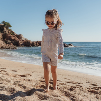 LITTLE DUTCH. Ολόσωμο μακρυμάνικο μαγιό Dreamy Stripes - Νο 98/104