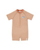 LITTLE DUTCH. Ολόσωμο κοντομάνικο μαγιό Ocean Brown Stripes - Νο 62/68