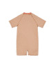 LITTLE DUTCH. Ολόσωμο κοντομάνικο μαγιό Ocean Brown Stripes - Νο 62/68