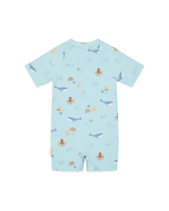 LITTLE DUTCH. Ολόσωμο κοντομάνικο μαγιό Ocean Friends - Νο 74/80