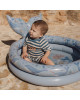 LITTLE DUTCH. Ολόσωμο κοντομάνικο μαγιό Ocean Blue Stripes - Νο 62/68