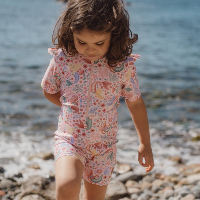 LITTLE DUTCH. Ολόσωμο κοντομάνικο μαγιό Dreamy Mermaid - Νο 74/80