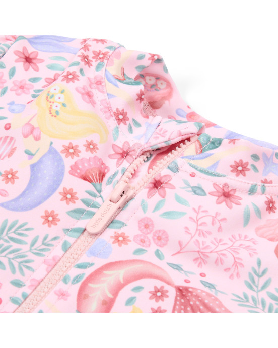 LITTLE DUTCH. Ολόσωμο κοντομάνικο μαγιό Dreamy Mermaid - Νο 74/80