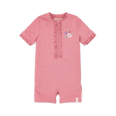 LITTLE DUTCH. Ολόσωμο κοντομάνικο μαγιό Dreamy Pink Sparkle - Νο 74/80