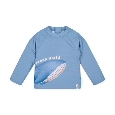 LITTLE DUTCH. Μπλουζάκι μακρυμάνικο με προστασία UV Ocean Blue - Νο 62/68