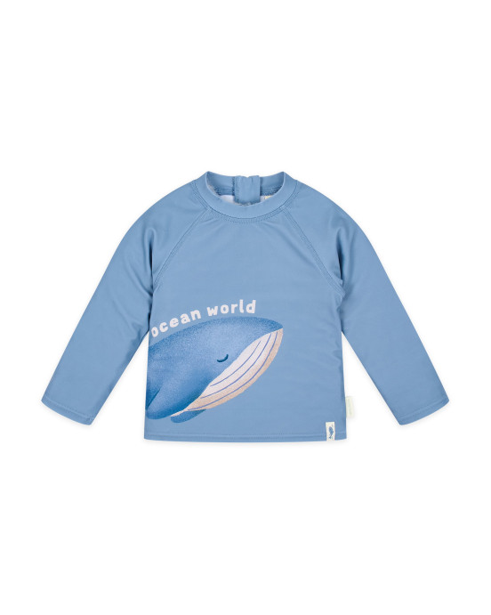 LITTLE DUTCH. Μπλουζάκι μακρυμάνικο με προστασία UV Ocean Blue - Νο 74/80