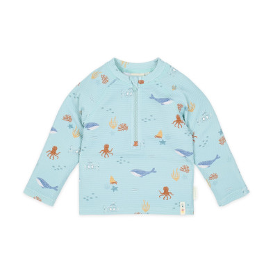 LITTLE DUTCH. Μπλουζάκι μακρυμάνικο με προστασία UV Ocean Friends - Νο 62/68