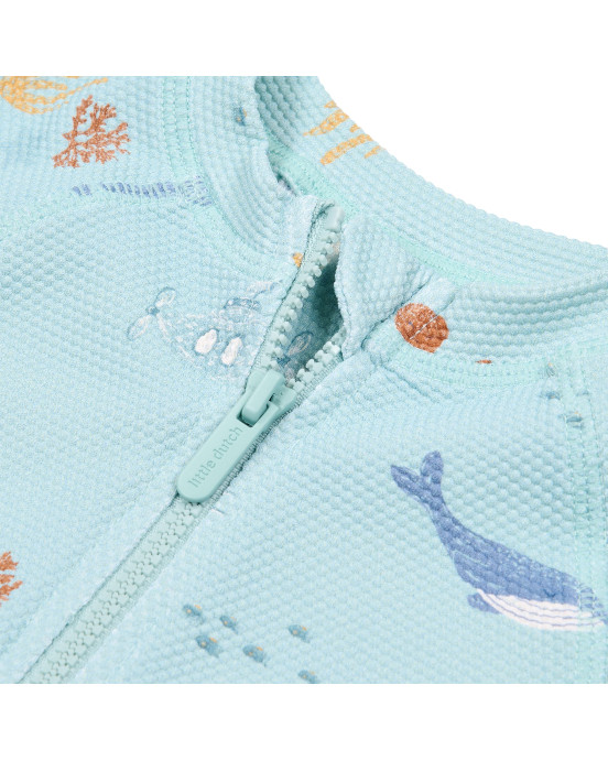 LITTLE DUTCH. Μπλουζάκι μακρυμάνικο με προστασία UV Ocean Friends - Νο 98/104