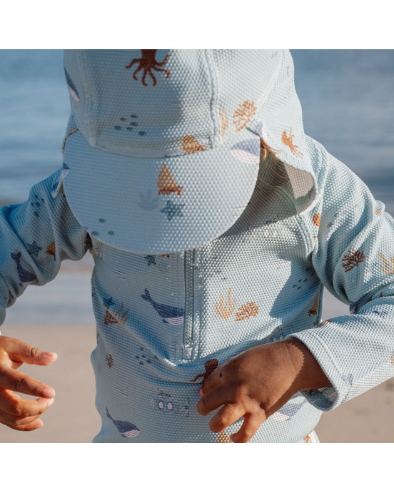 LITTLE DUTCH. Μπλουζάκι μακρυμάνικο με προστασία UV Ocean Friends - Νο 98/104