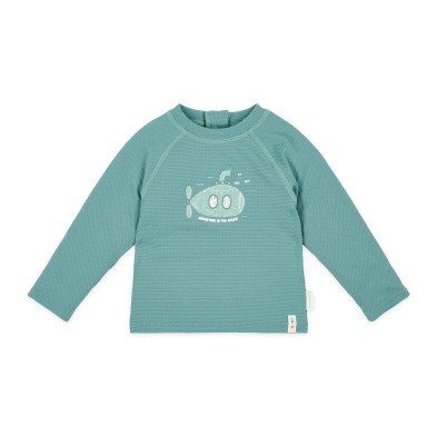 LITTLE DUTCH. Μπλουζάκι μακρυμάνικο με προστασία UV Ocean Green - Νο 62/68