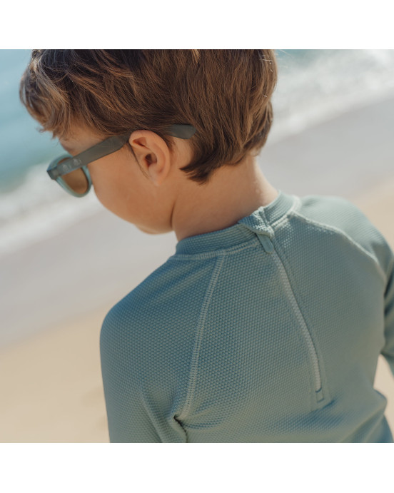 LITTLE DUTCH. Μπλουζάκι μακρυμάνικο με προστασία UV Ocean Green - Νο 62/68