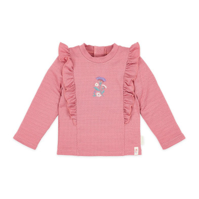 LITTLE DUTCH. Μπλουζάκι μακρυμάνικο με προστασία UV Dreamy Pink Sparkle - Νο 62/68