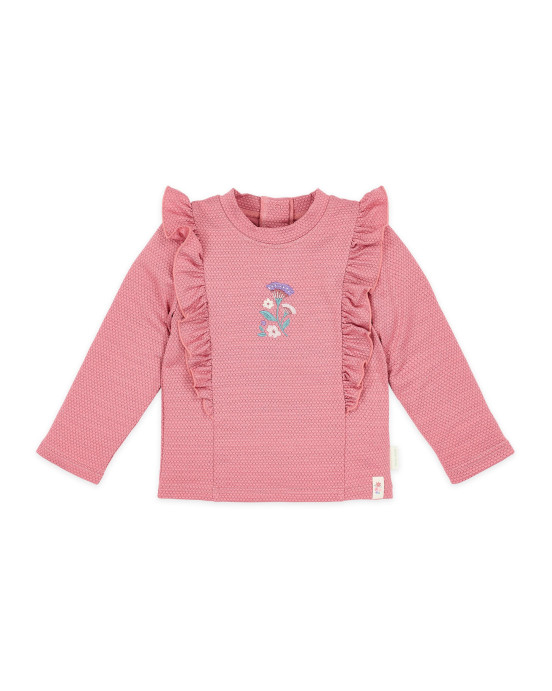 LITTLE DUTCH. Μπλουζάκι μακρυμάνικο με προστασία UV Dreamy Pink Sparkle - Νο 62/68
