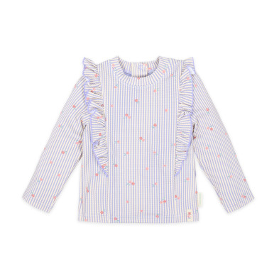 LITTLE DUTCH. Μπλουζάκι μακρυμάνικο με προστασία UV Dreamy Stripes - Νο 62/68