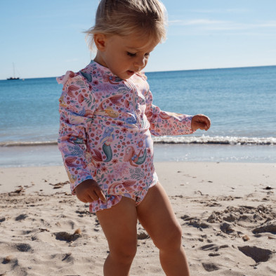 LITTLE DUTCH. Σετ μπλουζάκι μακρυμάνικο και μαγιό μπικίνι UV Dreamy Mermaid - Νο 62/68
