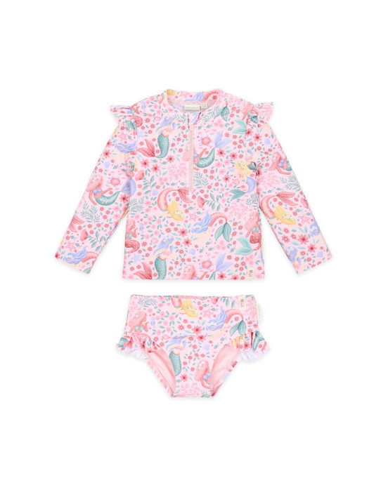 LITTLE DUTCH. Σετ μπλουζάκι μακρυμάνικο και μαγιό μπικίνι UV Dreamy Mermaid - Νο 86/92
