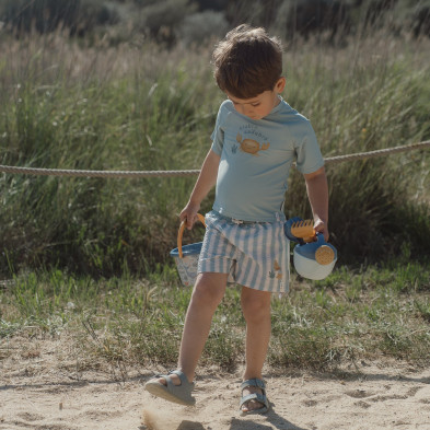 LITTLE DUTCH. Μπλουζάκι κοντομάνικο με προστασία UV Ocean Breeze - Νο 98/104