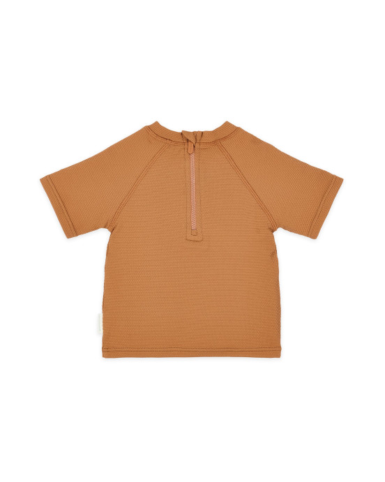 LITTLE DUTCH. Μπλουζάκι κοντομάνικο με προστασία UV Sunny Brown - Νο 62/68