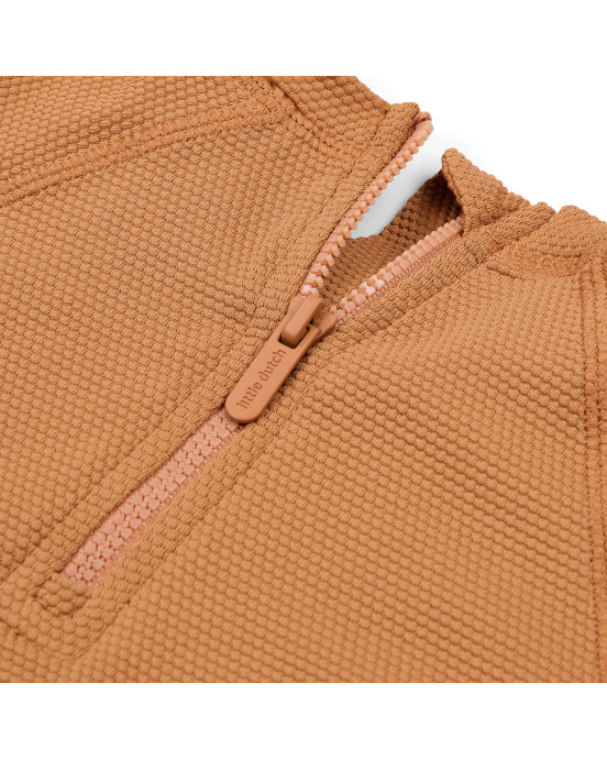 LITTLE DUTCH. Μπλουζάκι κοντομάνικο με προστασία UV Sunny Brown - Νο 74/80