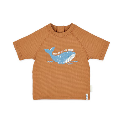 LITTLE DUTCH. Μπλουζάκι κοντομάνικο με προστασία UV Sunny Brown - Νο 86/92