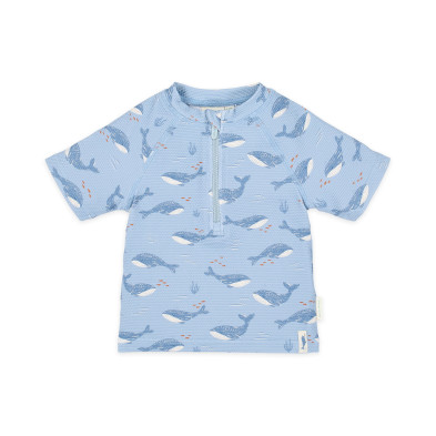 LITTLE DUTCH. Μπλουζάκι κοντομάνικο με προστασία UV Ocean Splash - Νο 62/68