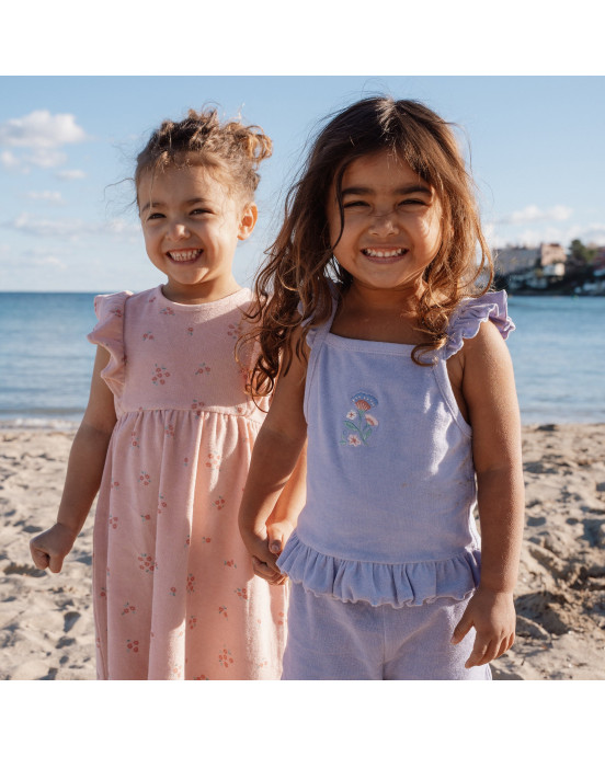 LITTLE DUTCH. Φορεματάκι πετσετέ Dreamy Pink - Νο 62/68