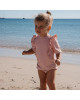 LITTLE DUTCH. Μπλουζάκι κοντομάνικο με προστασία UV Dreamy Pink Rose - Νο 62/68