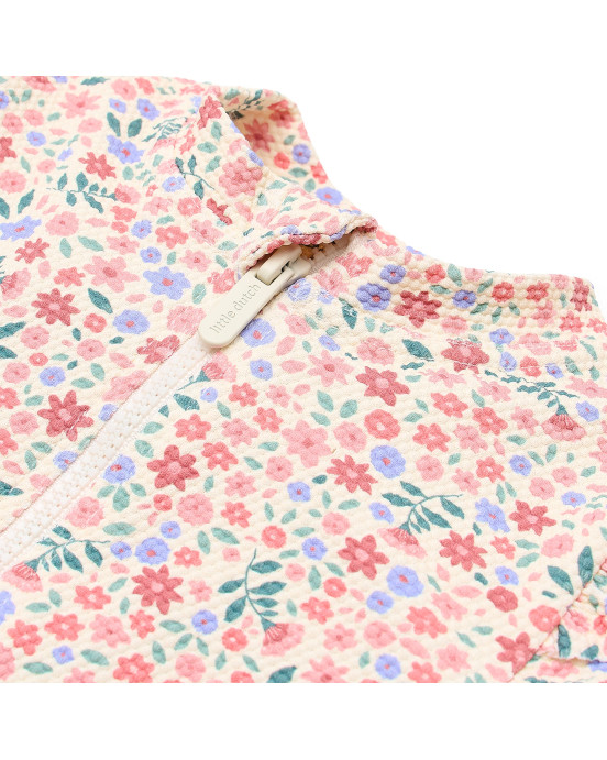 LITTLE DUTCH. Μπλουζάκι κοντομάνικο με προστασία UV Dreamy Flowerfield - Νο 86/92