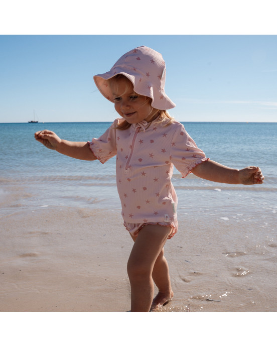 LITTLE DUTCH. Μπλουζάκι κοντομάνικο με προστασία UV Dreamy Seashells - Νο 74/80