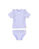 LITTLE DUTCH. Σετ μπλουζάκι κοντομάνικο και μαγιό μπικίνι UV Dreamy Lavender - Νο 74/80