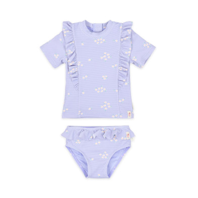 LITTLE DUTCH. Σετ μπλουζάκι κοντομάνικο και μαγιό μπικίνι UV Dreamy Lavender - Νο 86/92