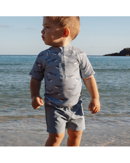 LITTLE DUTCH. Παιδικό μαγιό βερμούδα για αγόρια Ocean Blue - Νο 74/80