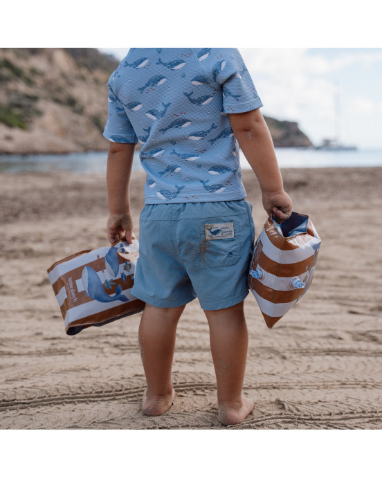 LITTLE DUTCH. Παιδικό μαγιό βερμούδα για αγόρια Ocean Blue - Νο 98/104