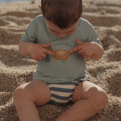 LITTLE DUTCH. Μαγιό πάνα Ocean Blue Stripes - Νο 62/68