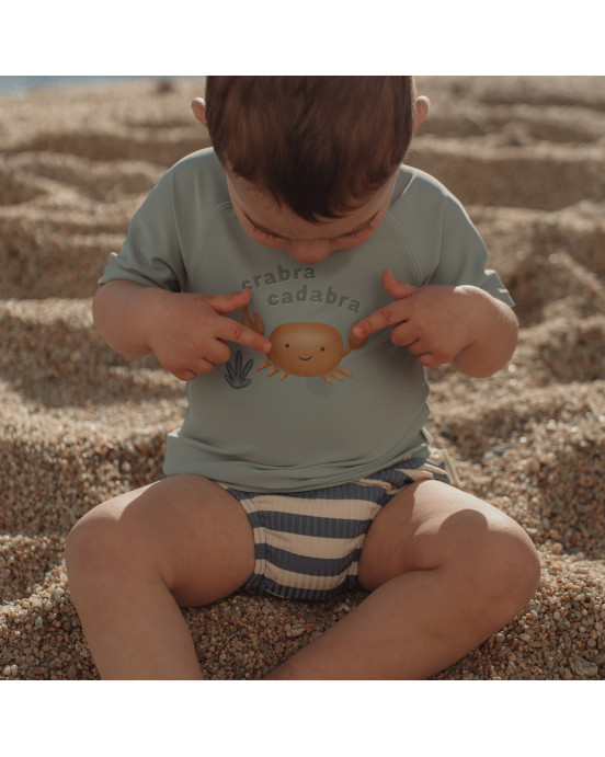 LITTLE DUTCH. Μαγιό πάνα Ocean Blue Stripes - Νο 62/68